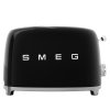 Broodrooster TSF01BLEU, 2 sleuven, zwart, Smeg