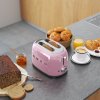 Broodrooster TSF01PKEU, 2 sleuven, pastelroze, Smeg