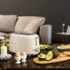 Broodrooster TSF01CREU, 2 sleuven, roomkleurig, Smeg