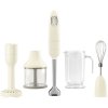 Staafmixer 50'S STYLE HBF22CREU met toebehoren, cremekleurig, Smeg