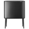 Touch prullenbak BO TOUCH BIN 3 x 11 l, confident grey, staal, Brabantia