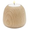 Waxinelichthouder ORA 6,5 cm, bruin, beukenhout, Stelton