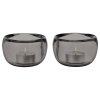 Waxinelichthouder ORA 9 cm, set van 2 stuks, rook, glas, Stelton