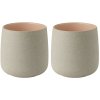 Mok zonder oor EMMA 220 ml, set van 2 stuks, roze, keramiek, Stelton