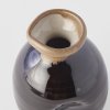Sake-fles 350 ml, bruin / zwart, keramiek, MIJ