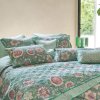 Eenpersoons beddengoedset VIVA LAS FLORES 140 x 200 cm, groen, percal katoen, Pip Studio