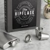 Heupflacon (set) THE ESSENTIALS, met trechter en shotglaasjes, Printworks