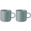Koffiekopje (set) 200 ml, set van 2 stuks, stoffig groen, keramiek, Stelton
