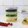 Vershoudbakje (set) PKV-5SRB 850 ml, set van 5 stuks, glas / kunststof, Pebbly
