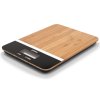 Digitale keukenweegschaal PEB-BRN 23 cm, zwart, bamboe, Pebbly