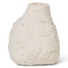Vaas VULCA 7,5 cm, wit, aardewerk, stevig LIVING