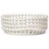 Fruitschaal 29 x 10 cm, wit, keramiek, stevig LIVING