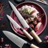 Japans mes YANAGIBA 24 cm, bruin, Lion Sabatier