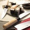 Japans mes YANAGIBA 24 cm, bruin, Lion Sabatier