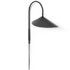 wandlamp ARUM 26 cm, zwart, aluminum, stevig LIVING