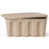 Opbergbak PAPER PULP 28 x 12,5 cm, set van 2 stuks, bruin, papier, stevig LIVING