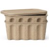 Opbergbak PAPER PULP 28 x 12,5 cm, set van 2 stuks, bruin, papier, stevig LIVING