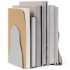 Boekensteun POND 20 cm, set van 2 stuks, zilver, roestvrij staal, gefermenteerd LIVING