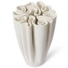 Vaas DEDALI 25,5 cm, wit, aardewerk, stevig LIVING