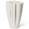 Vaas DEDALI 25,5 cm, wit, aardewerk, stevig LIVING