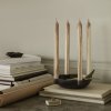 Dinerkaars DRYP 30 cm, set van 2 stuks, warm grijs, stevig LIVING