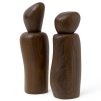 Peper- of zoutmolen PEBBLE 19 cm, bruin, hout, stevig LIVING