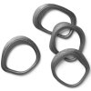 Servetring FLOW 7 cm, set van 4 stuks, zwart, messing, ferm LIVING
