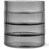 Opdienchaal RIPPLE 12 cm, set van 4 stuks, grijs, stevig LIVING