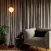 Vloerlamp POISE 170 cm, zwart, staal, Tala