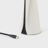 Draagbare tafellamp MANTLE 19 cm, wit, roestvrij staal, Tala