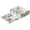 Opbergbak MIST 20 x 15 cm, wit / groen, hars, stevig LIVING