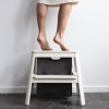 Opstapkrukje STEP IT UP 48 cm, grijs, hout, Omvang