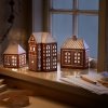 215966 2 svicen na cajovou svicku gingerbread lighthouse 15 5 cm hneda kamenina kahler