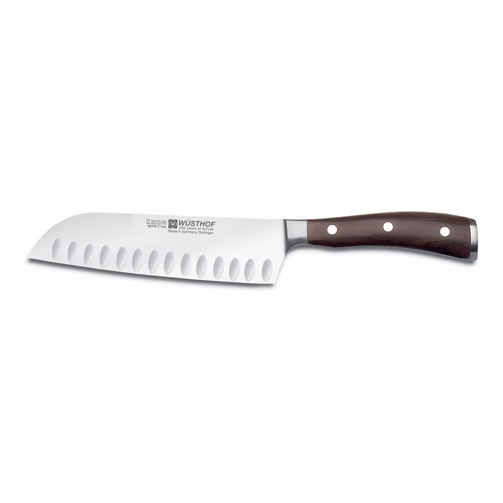 Santoku нож с овални жлебове - 17 см Ikon WÜSTHOF
