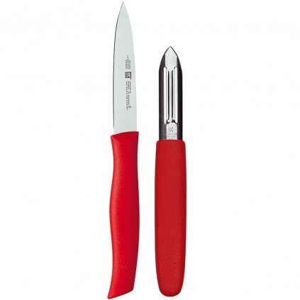 Нож за рязане и белачка за зеленчуци TWIN GRIP, червени, Zwilling