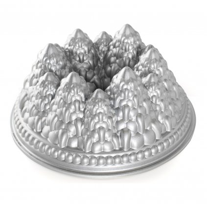 Класическа форма за кекс PINE FOREST, сребриста, Nordic Ware