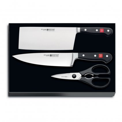 Комплект ножове CLASSIC, 3 бр., с ножица, Wüsthof