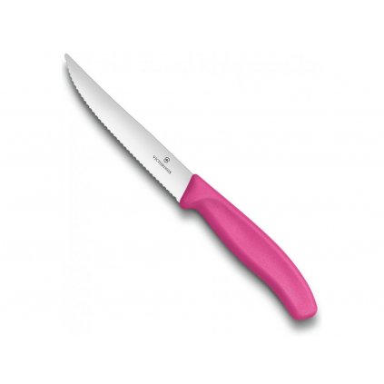 Нож за пържоли 12 см, розов, Victorinox