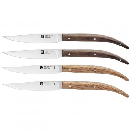 Комплект ножове за пържоли, 4 бр., 10 см, микс дърво, Zwilling