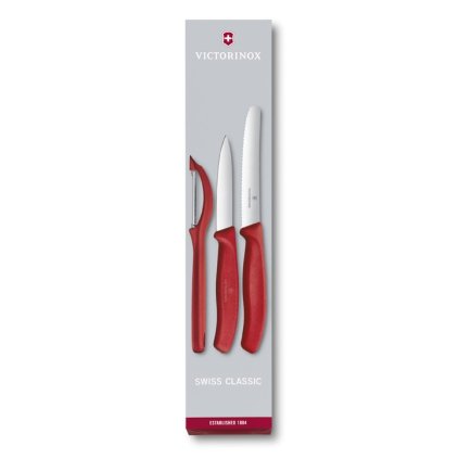 Комплект ножове с белачка за зеленчуци, 3 бр., Victorinox