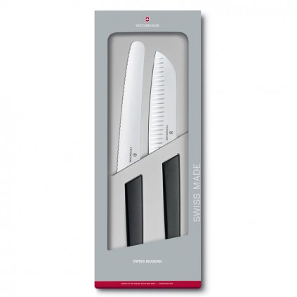 Комплект ножове SWISS MODERN, 2 бр., черен, Victorinox