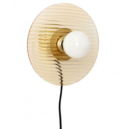 Стенна лампа HALO 25 см, кехлибар, Hübsch