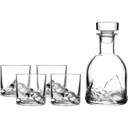 Чаши и карафа за уиски в комплект EVEREST, 5 бр., Litton