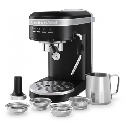 Кафемашинa с ръкохватка ARTISAN 5KES6503EBK, черен чугун, KitchenAid