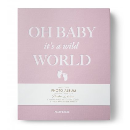 Албум за снимки BABY IT'S A WILD WORLD, розов, Printworks