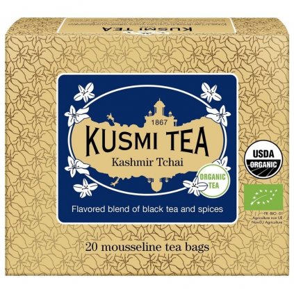 Черен чай KASHMIR TCHAI, 20 муселинови пакетчета, Kusmi Tea