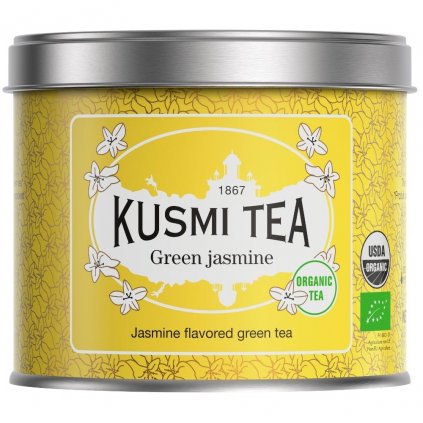 Зелен чай с жасмин, 90 г насипен чай в кутия, Kusmi Tea