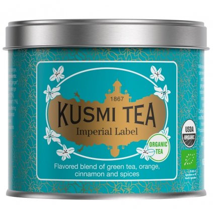Зелен чай IMPERIAL LABEL, 100 г насипен чай в кутия, Kusmi Tea