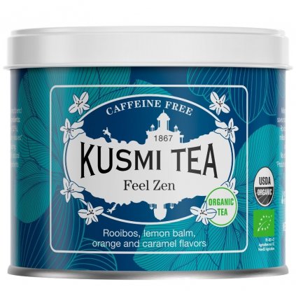 Чай Ройбос FEEL ZEN, 100 г насипен чай в кутия, Kusmi Tea
