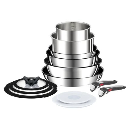 Комплект кухненски съдове INGENIO PREFERENCE ON L9749432, 13 бр., неръждаема стомана, Tefal